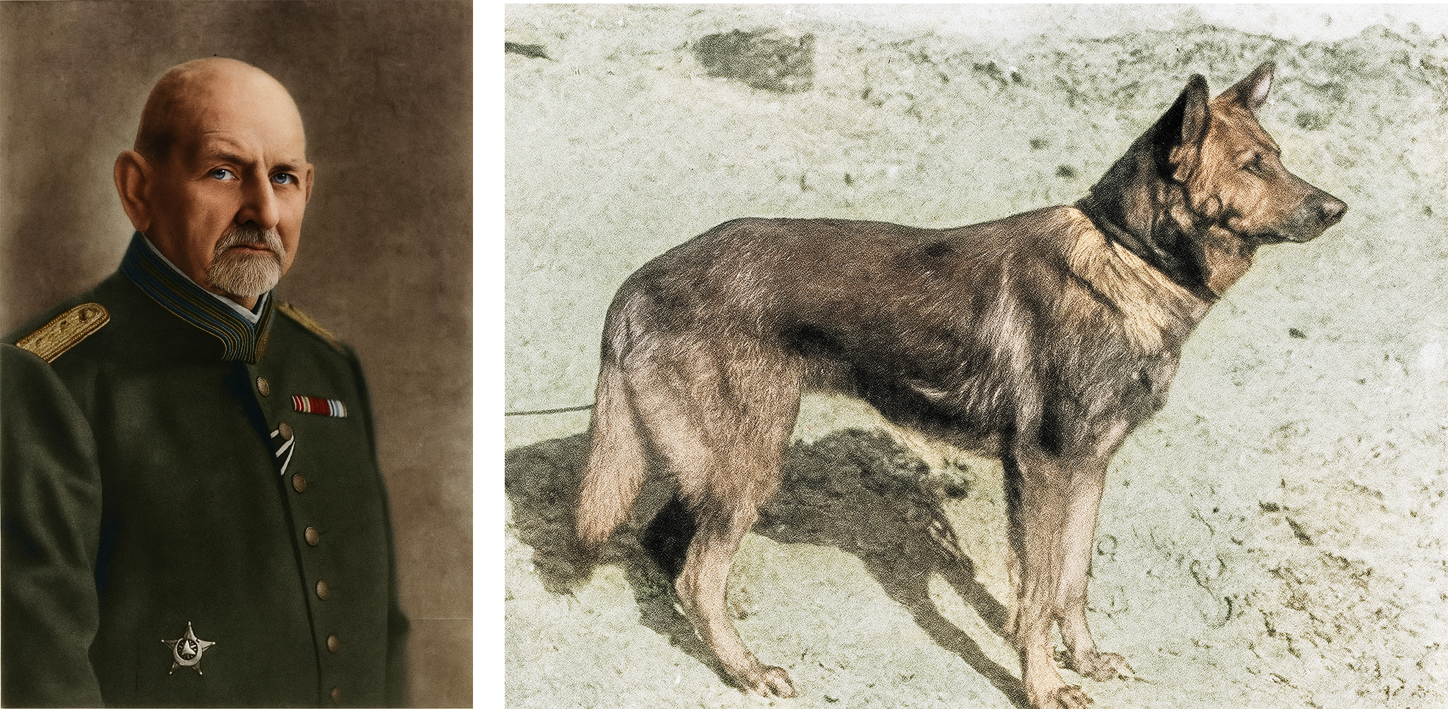  Max von Stephanitz and Horand von Grafrath, german shepherd number 1.
