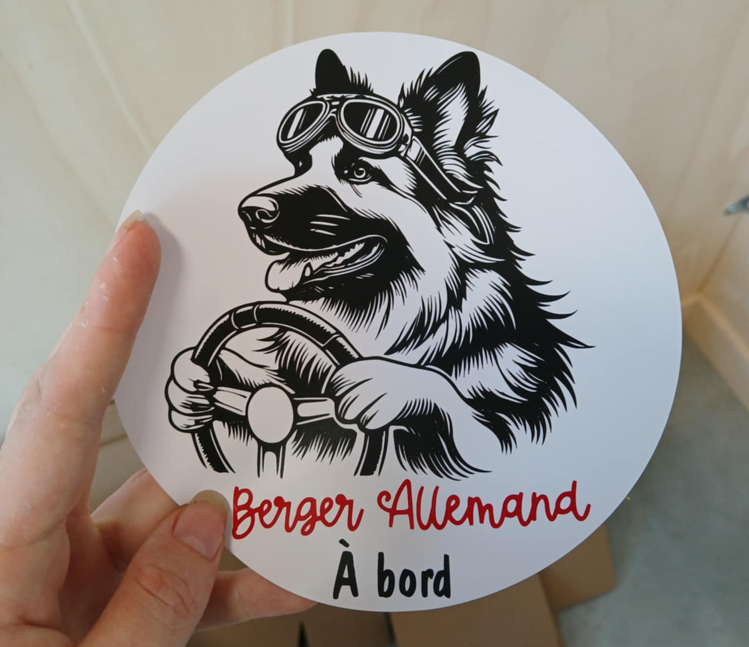 autocollant chien à bord spécial berger allemand