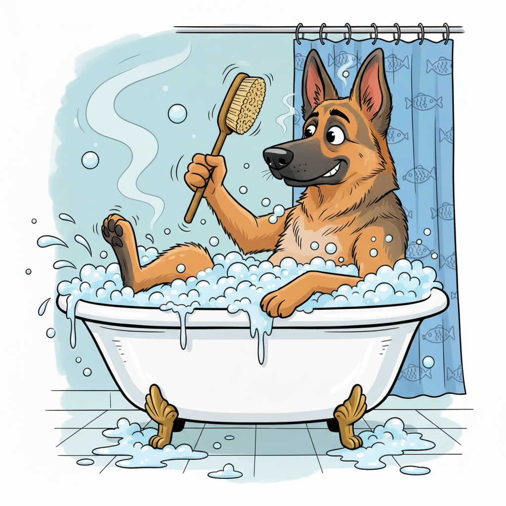 Bain du berger allemand : quand et combien de fois par an ?