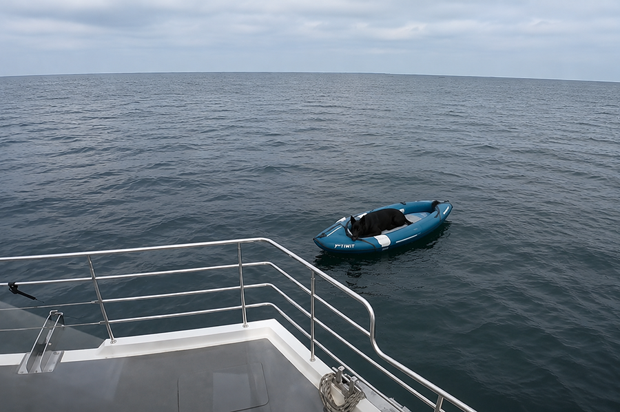 berger allemand perdu en mer