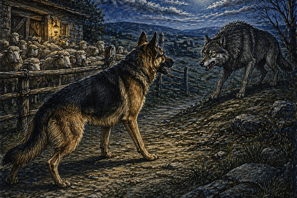 Le Berger Allemand, une fable d'après Jean de La Fontaine