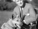 franklin d. roosevelt with his german shepherd major