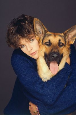 stephanie de monaco et son berger allemand