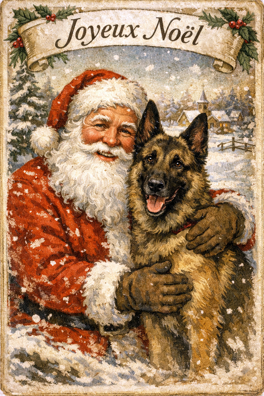 Joyeuses fêtes de Noël à tous les amis du berger allemand !